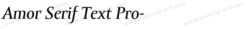 Amor Serif Text Pro字体转换